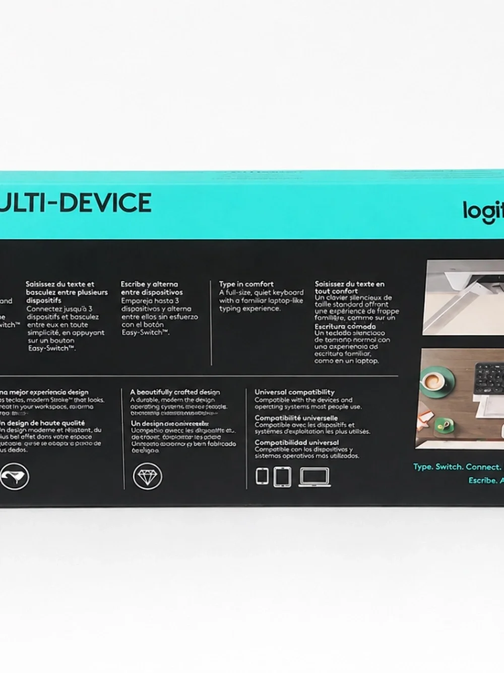 Logitech K780 Multi-Device Wireless Bluetooth Keyboard Black w/ Original Box